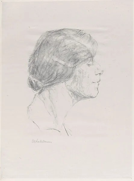 Head of a Woman (Frauenkopf), from 9 Lithographs — Bruno Cassirer|Max Liebermann