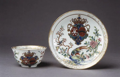 Teabowl and saucer