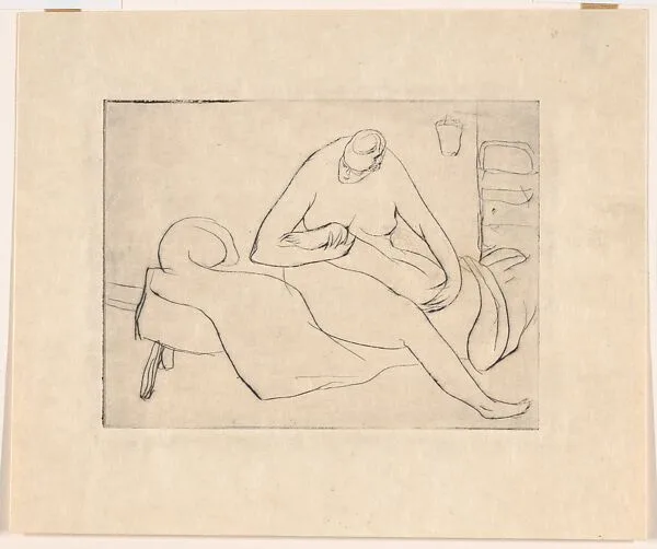 Nude Woman Examining Her Left Foot — Yasuo Kuniyoshi