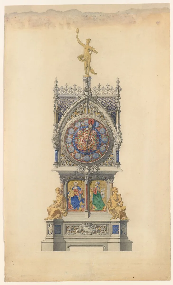 Design for Enameled Clock — Lucien Falize