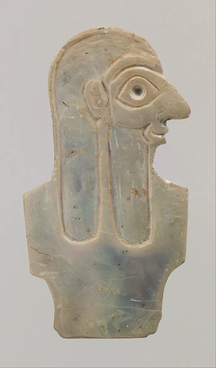 Inlay depicting male torso — Unknown