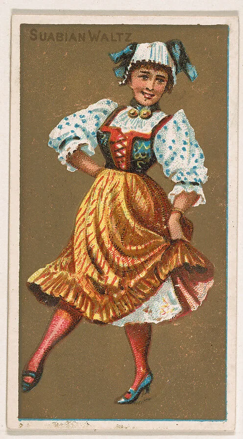 Suabian Waltz, from National Dances (N225, Type 1) issued by Kinney Bros. — Kinney Brothers Tobacco Company