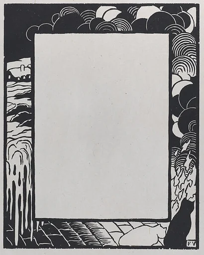 Winter, Border Design from L'Image, August 1897