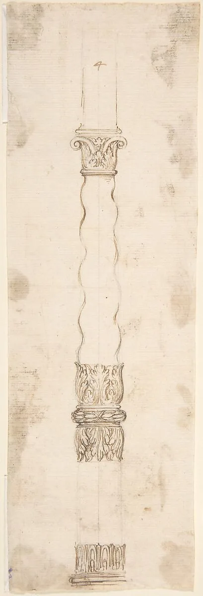 Design for a Pillar — Anonymous, Italian, Bolognese 18th century artist