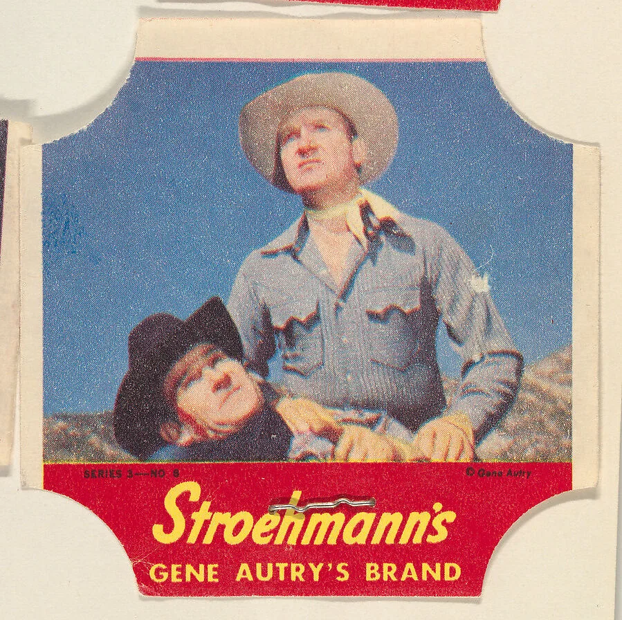 Gene Autry's Brand, Series 3, No. 6, from the Gene Autry's Brand bread end labels series (D290-7) issued by Stroehmann Bread Company — Stroehmann Bread Company