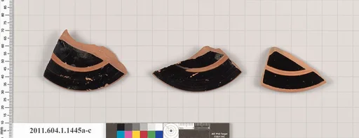 Terracotta fragments of kylikes (drinking cups)