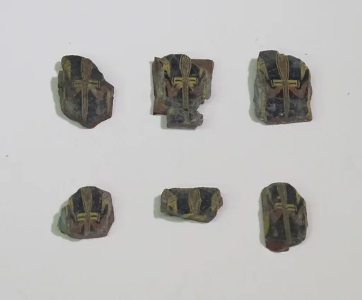 Inlay elements from shrine: ankh and was pattern