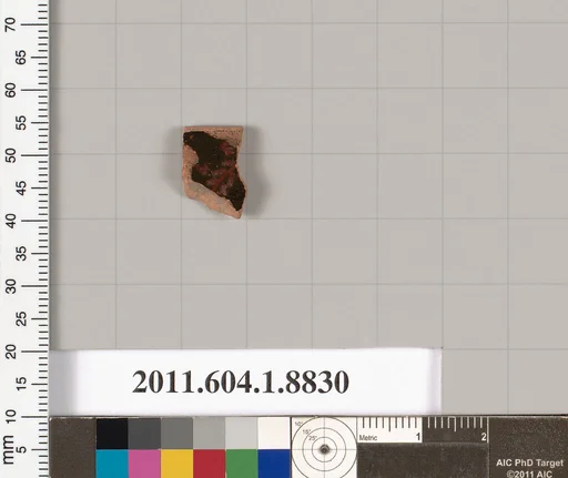 Terracotta rim fragment of a kylix (drinking cup)