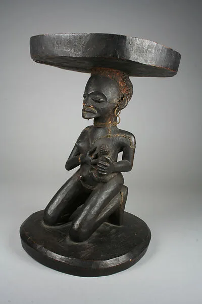 Prestige Stool: Mother and Child Caryatid — Unknown