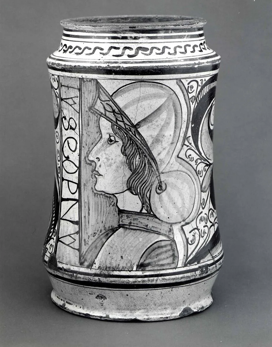 Maiolica: Apothecary jar (albarello) — Unknown