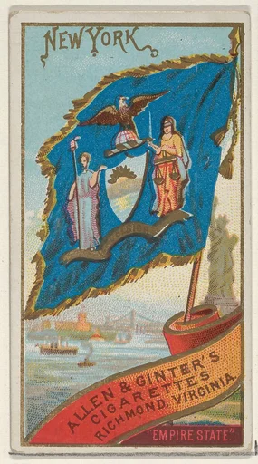 New York, from Flags of the States and Territories (N11) for Allen & Ginter Cigarettes Brands