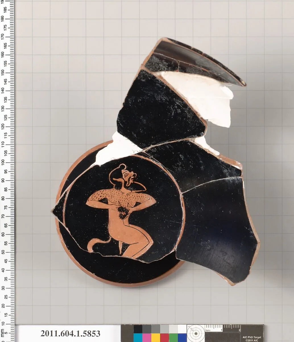 Terracotta fragment of a kylix: eye-cup (drinking cup) — Unknown