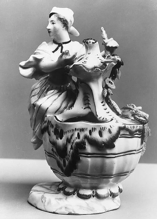 Condiment jar (one of a pair), with figure symbolizing Summer — Höchst Manufactory