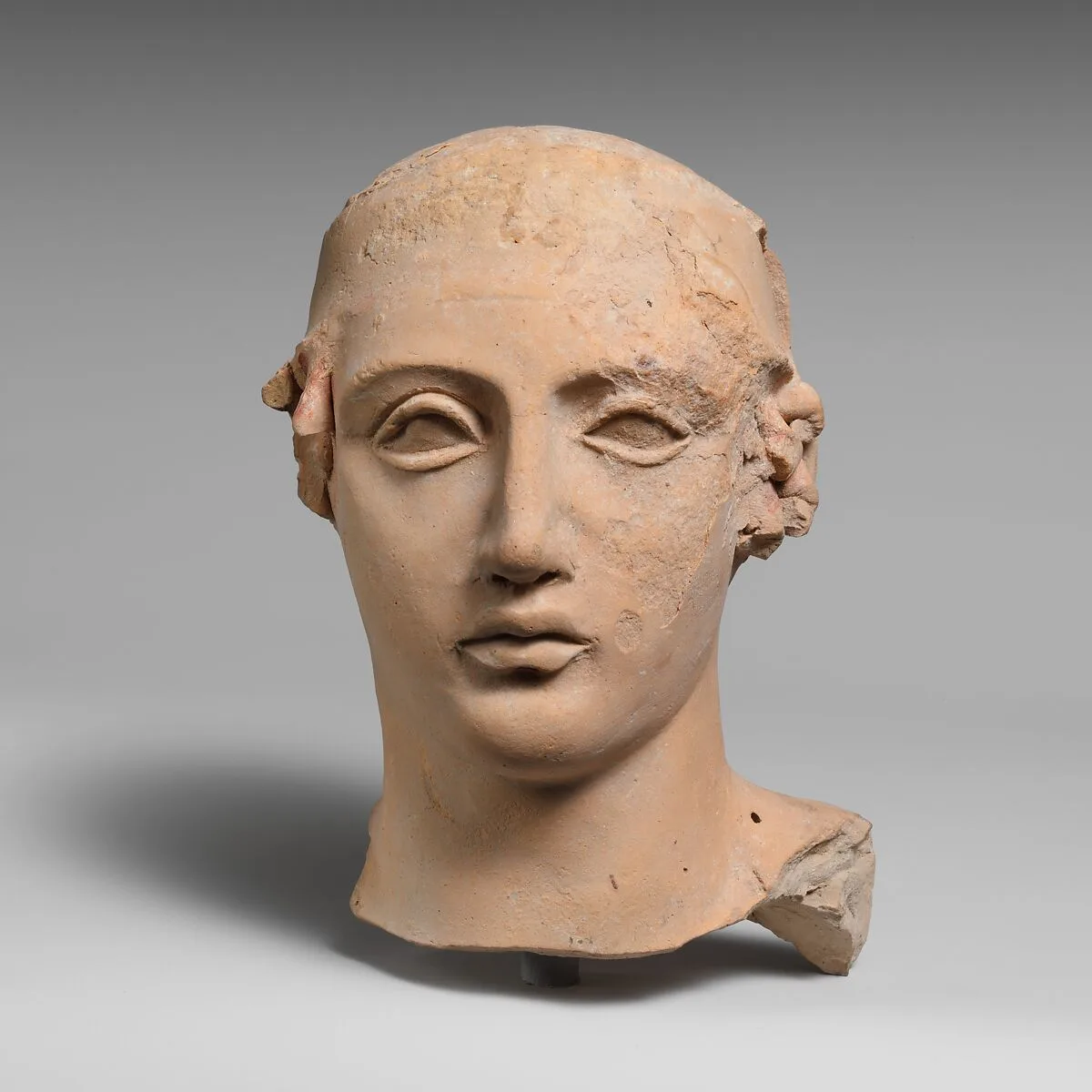 Terracotta head of a young man — Unknown