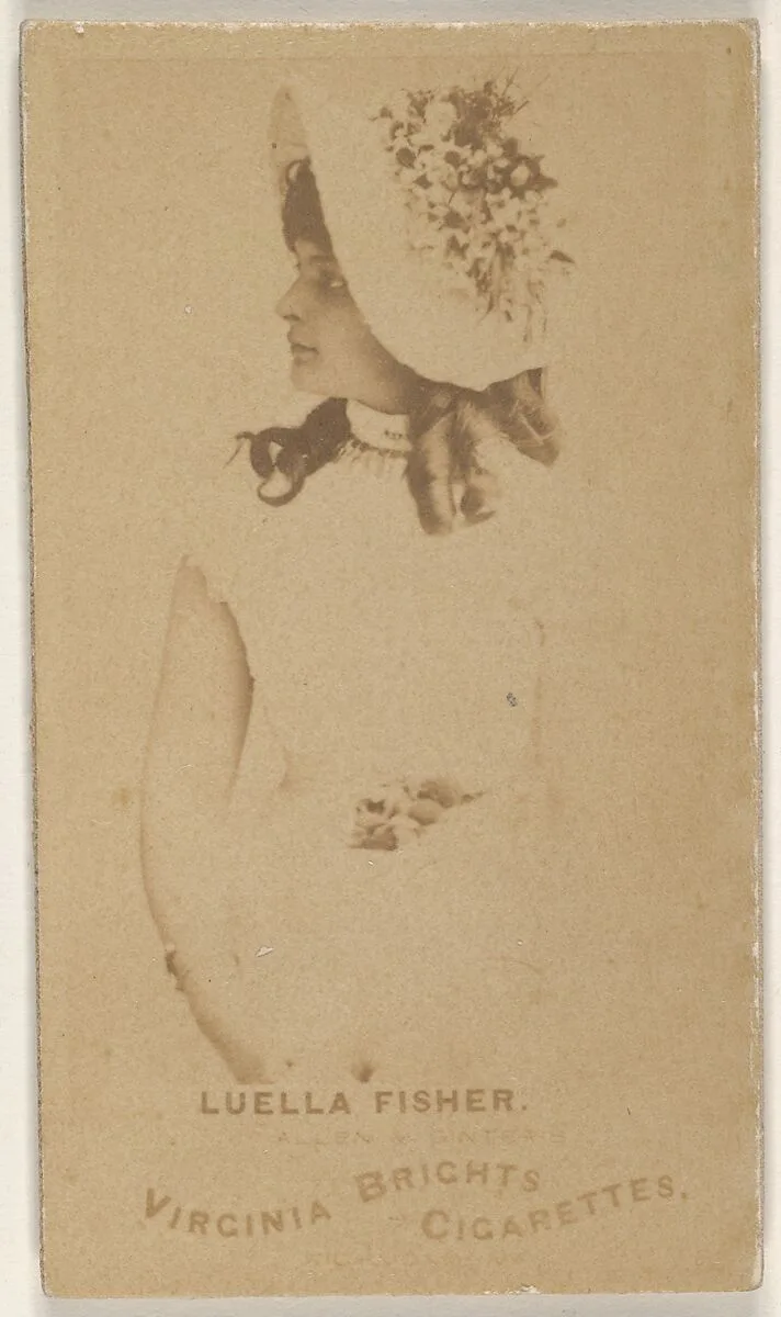 Luella Fisher, from the Actors and Actresses series (N45, Type 1) for Virginia Brights Cigarettes — Allen & Ginter