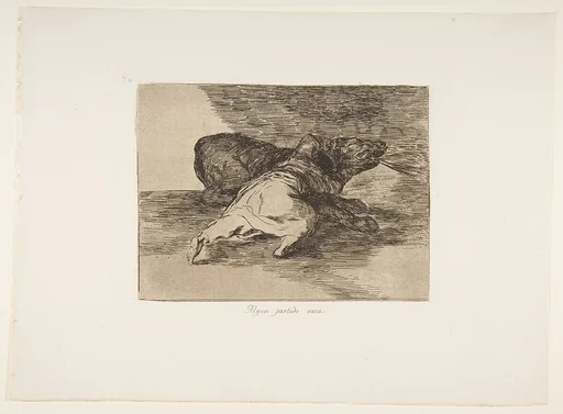 Plate 40 from "The Disasters of War" (Los Desastres de La Guerra): 'He gets something out of it' (Algun partido saca)