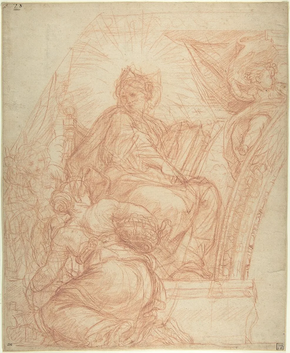 Seated Allegorical Figure of Divine Wisdom — Carlo Maratti
