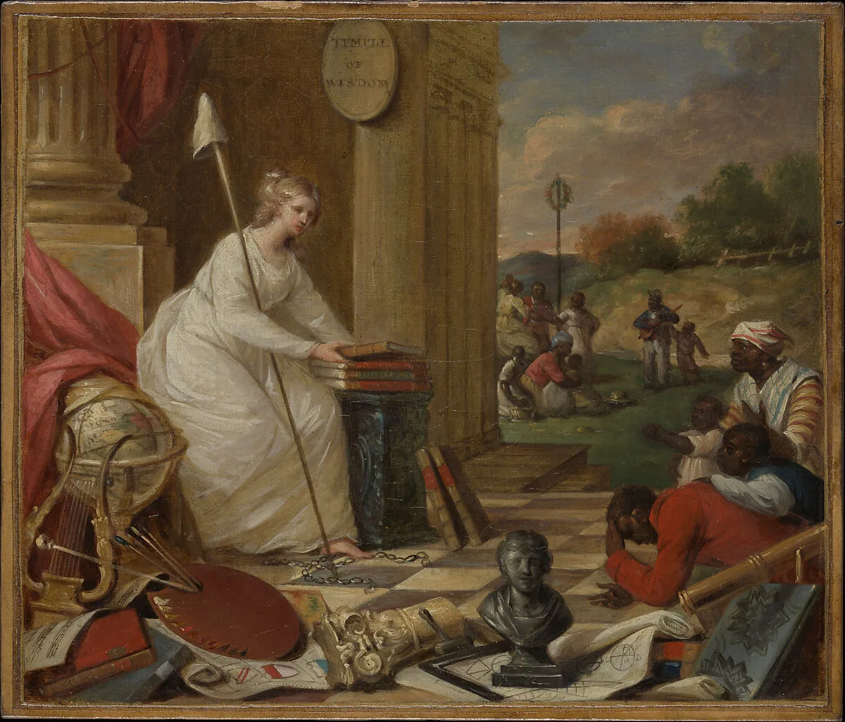 Study For Liberty Displaying the Arts and Sciences, or The Genius of America Encouraging the Emancipation of the Blacks — Samuel Jennings
