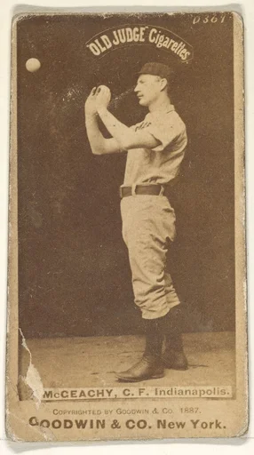 Jack McGeachey, Center Field, Indianapolis, from the Old Judge series (N172) for Old Judge Cigarettes