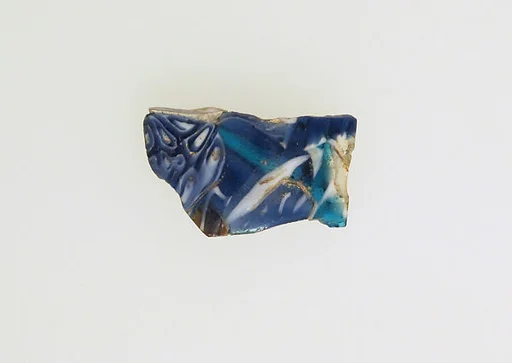 Glass short-strip mosaic vessel fragment