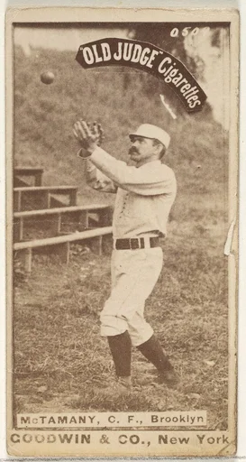 McTamany, Center Field, Brooklyn, from the Old Judge series (N172) for Old Judge Cigarettes