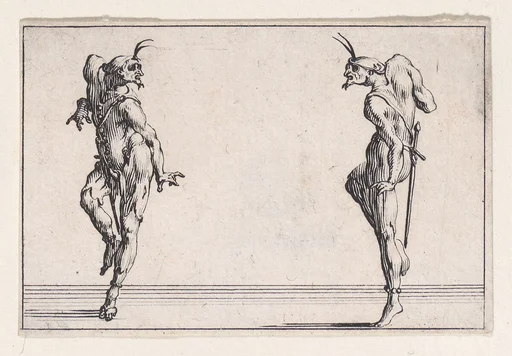 Les Deux Pantalons se Regardant (Men in Pantsuits Looking at Each Other), from Les Caprices Series A, The Florence Set