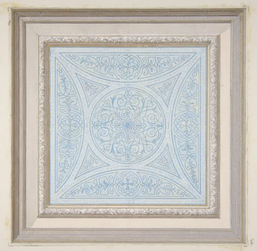 Design for a ceiling paianted in filagree patterns