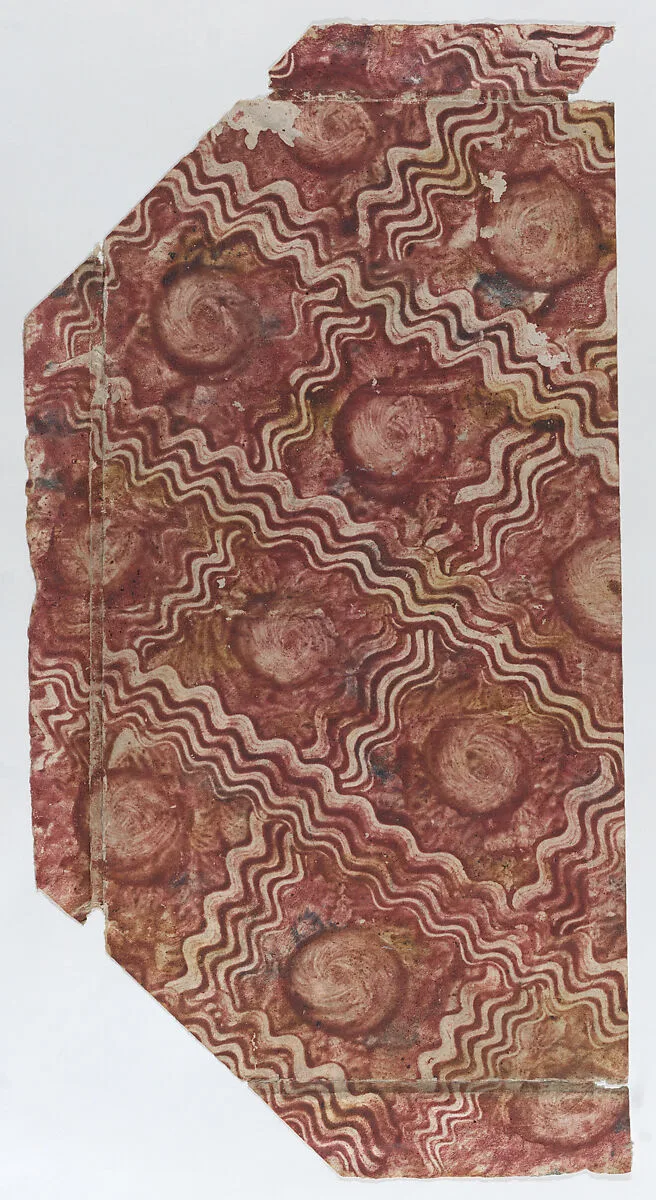 Book cover with overall red curved line pattern — Anonymous