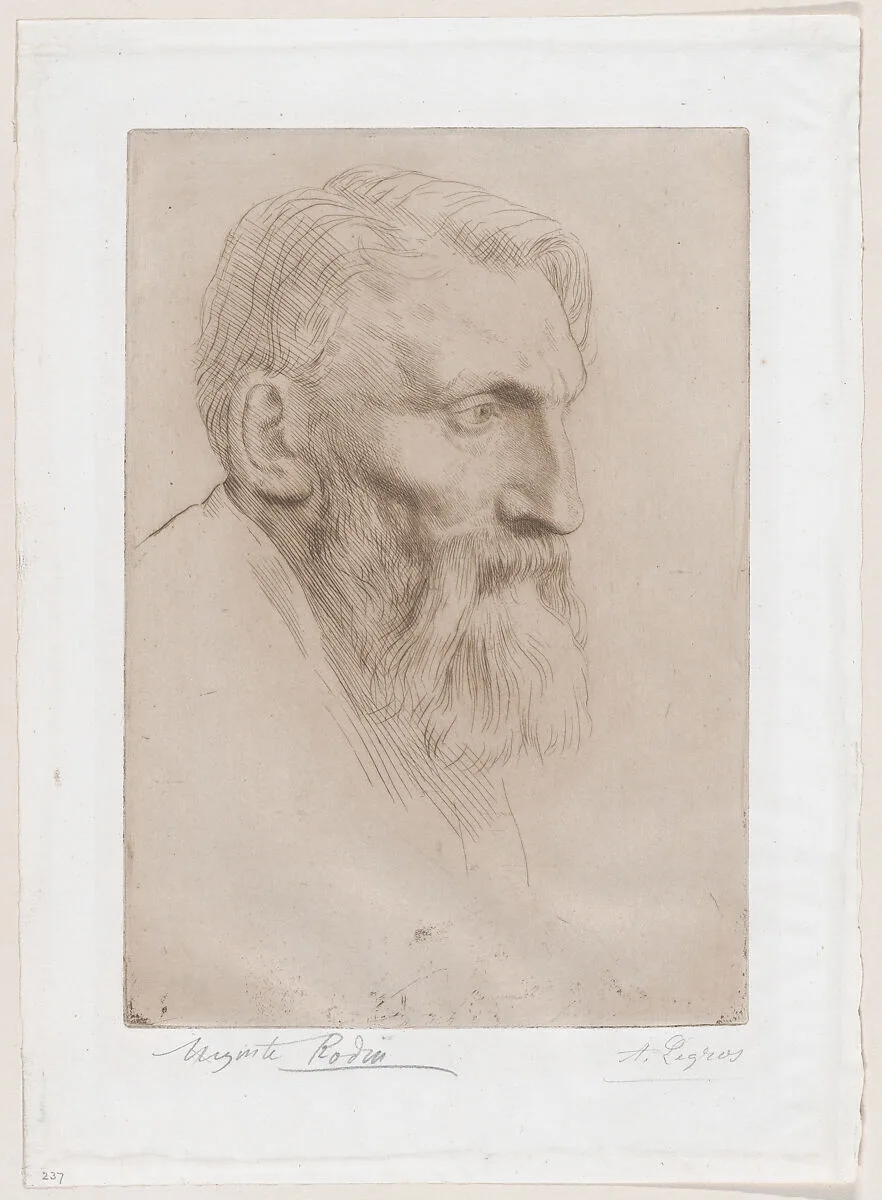 Portrait of Auguste Rodin — Auguste Rodin|Alphonse Legros