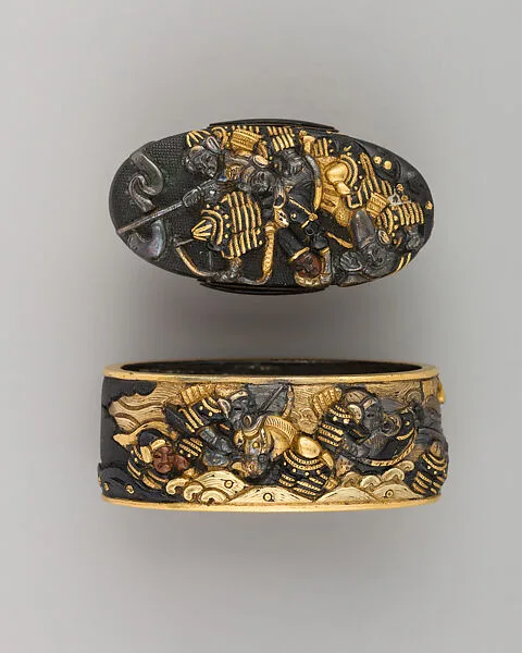 Sword-Hilt Collar and Pommel (Fuchigashira) — Unknown