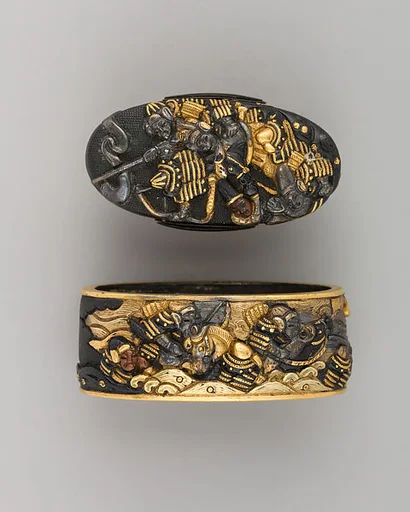 Sword-Hilt Collar and Pommel (Fuchigashira)