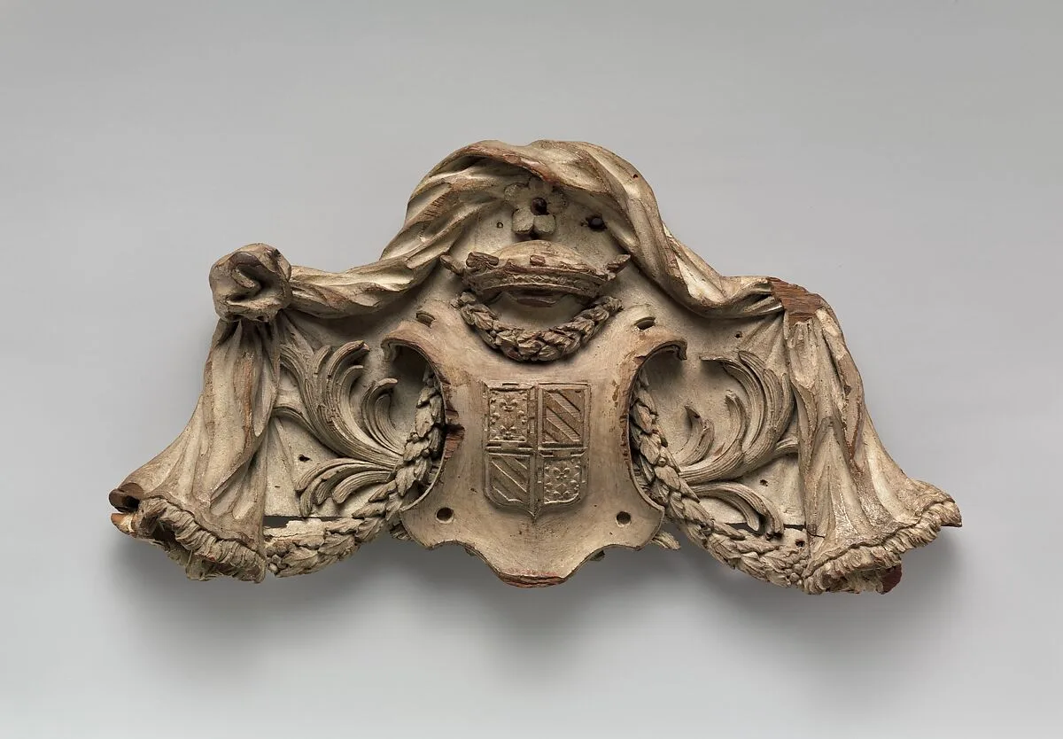 Cartouche fragment from a frame — Unknown
