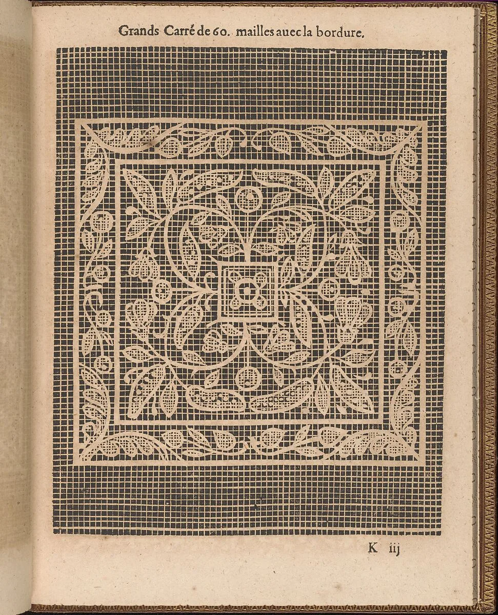 La Pratique de l'Aiguille, page 38 (recto) — Matthias Mignerak|Pierre Firens|Marie de Medici|Jean Le Clerc