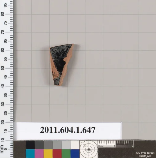 Terracotta fragment of a kylix (drinking cup)