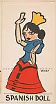 Spanish Doll, bakery insert card from the Pinocchio Circus Performers series (D64) — Walt Disney Productions