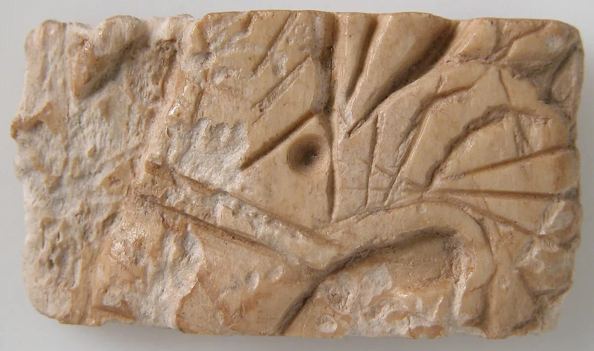 Relief Fragment with Lotus Design — Unknown