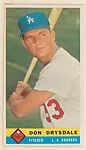 Don Drysdale, Pitcher, L. A. Dodgers, from the Bazooka "Blank Back" series (R414-15), issued by Topps Chewing Gum Company. — Topps Chewing Gum Company
