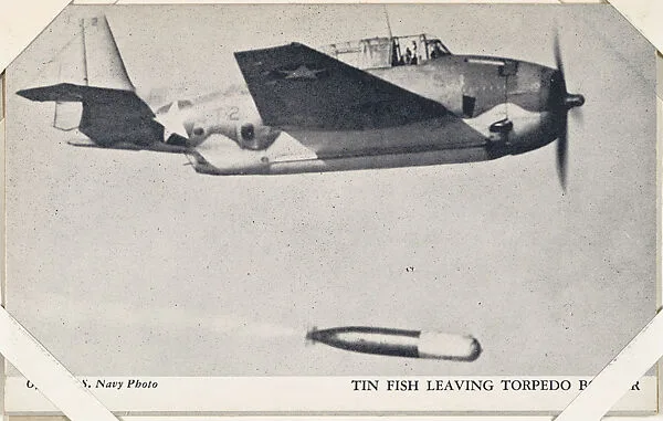 Tin Fish leaving Torpedo Bomber from Military--Official Photos cards (W615) — Unknown