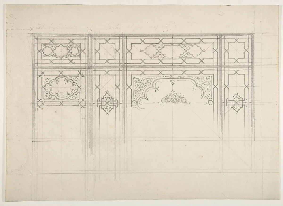 Design for the decoration of a ceiling — Jules-Edmond-Charles Lachaise|Eugène-Pierre Gourdet