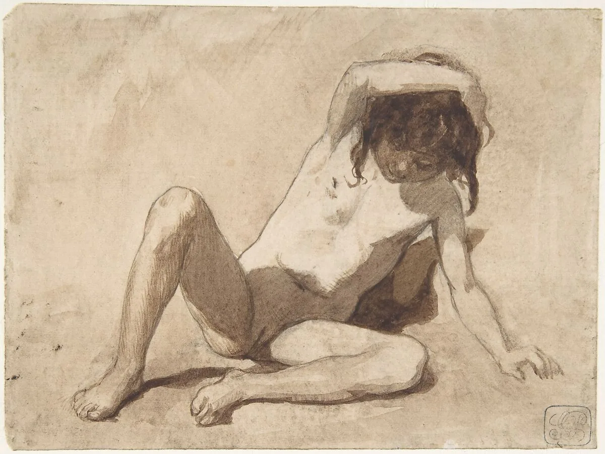 Study of a Nude Young Girl — August Xaver Karl von Pettenkofen