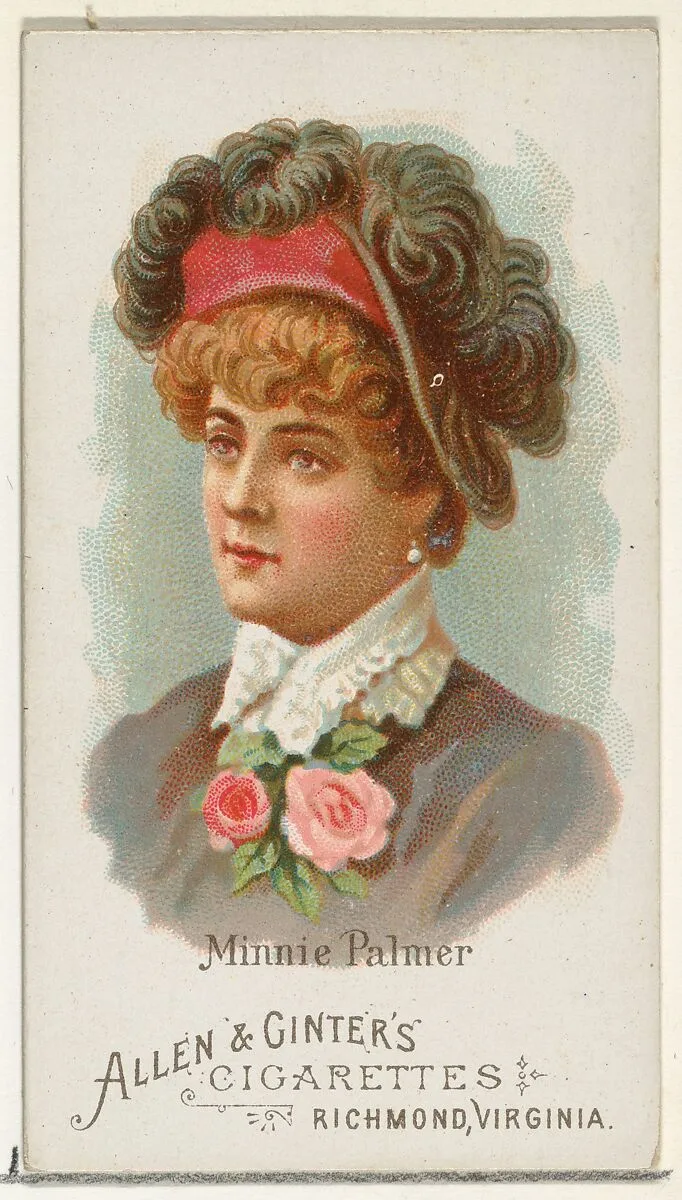 Minnie Palmer, from World's Beauties, Series 1 (N26) for Allen & Ginter Cigarettes — Allen & Ginter