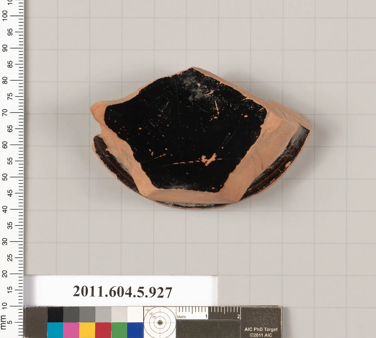 Terracotta fragment of a stemless kylix (drinking cup) — Unknown