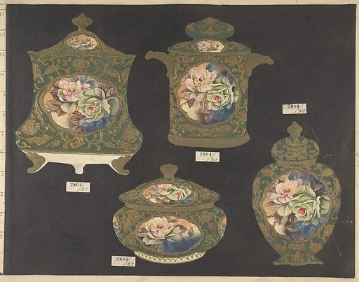 European porcelain designs in Japanese style