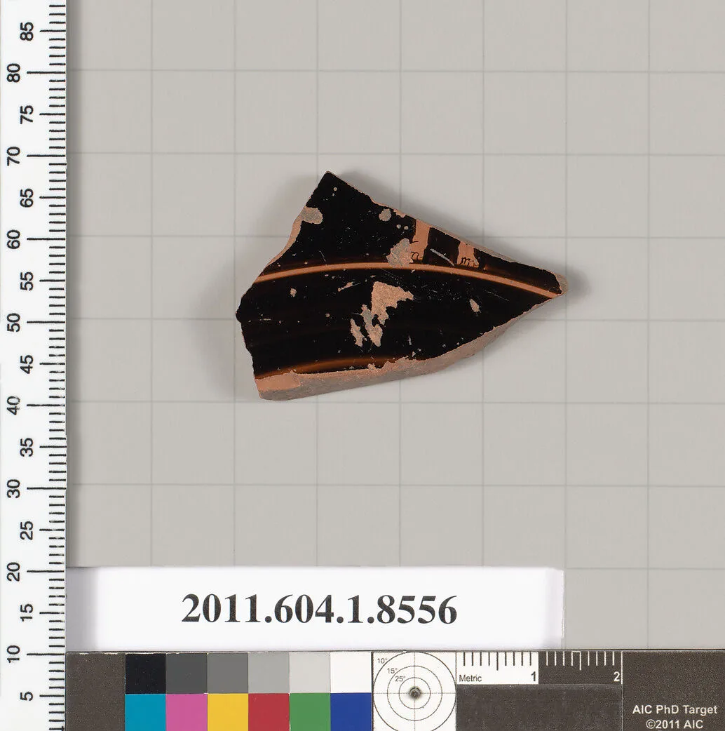 Terracotta fragment of a stemless kylix (drinking cup) — Unknown