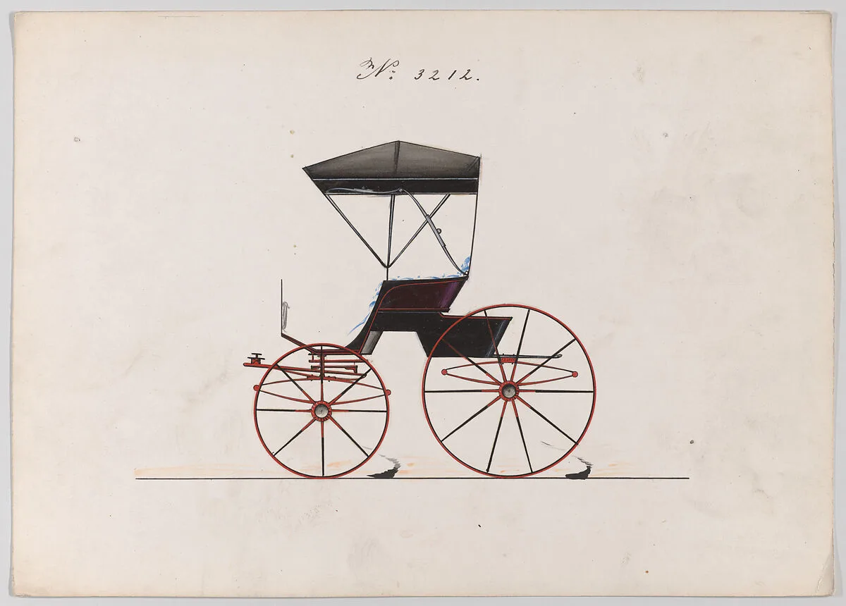 Design for Road Wagon or Buggy, no. 3212 — Brewster & Co.