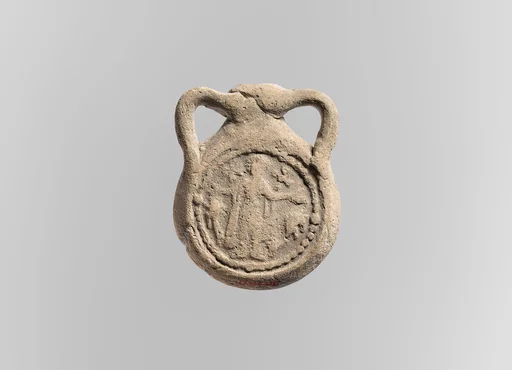 Earthenware Pilgrim Flask with Saint Menas