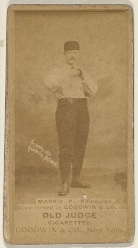 Ed Morris, Pitcher, Pittsburgh, from the Old Judge series (N172) for Old Judge Cigarettes