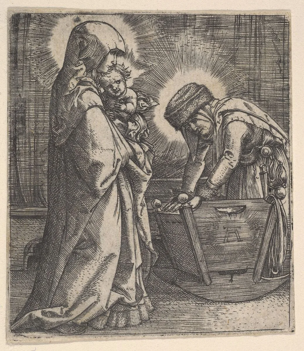 The Virgin and Child with Saint Anne at the Cradle — Albrecht Altdorfer