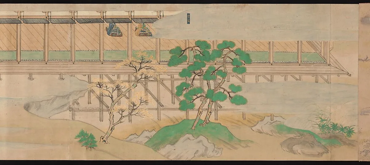 神於寺縁起絵巻断簡|Scene from The Illustrated Legends of Jin’ōji Temple (Jin’ōji engi emaki) — Unknown