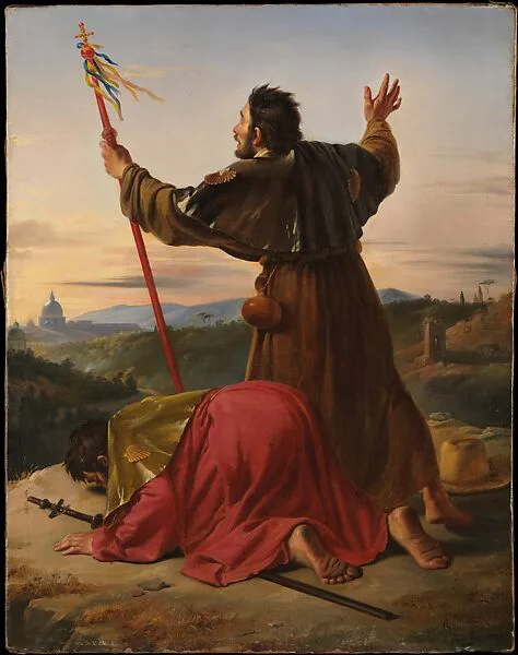 Pilgrims Arriving at Rome during the Jubilee — Claude Bonnefond